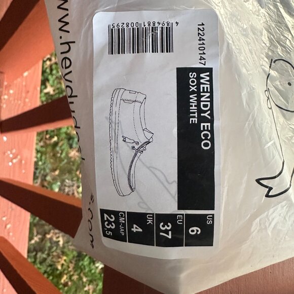 HEY DUDE WENDY ECO SOX WHITE 6 - Picture 2 of 5